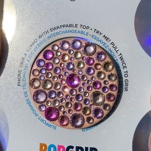 Bling pop socket for smartphones